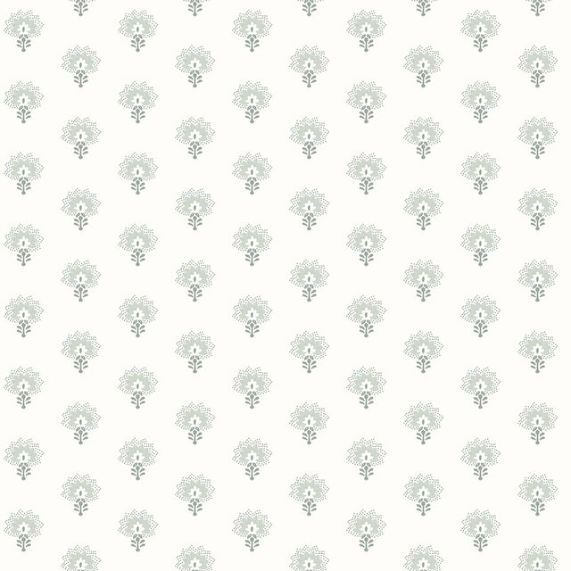 Chesapeake 4199-83752 Hilda Aqua Floral Medallion Wallpaper