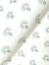 Chesapeake 4199-83752 Hilda Aqua Floral Medallion Wallpaper