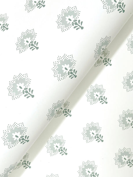 Chesapeake 4199-83752 Hilda Aqua Floral Medallion Wallpaper