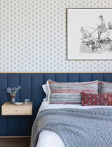 Chesapeake 4199-83752 Hilda Aqua Floral Medallion Wallpaper