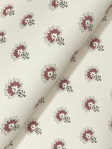 Chesapeake 4199-83753 Hilda Burgundy Floral Medallion Wallpaper