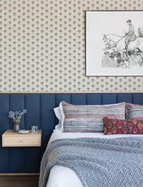 Chesapeake 4199-83753 Hilda Burgundy Floral Medallion Wallpaper