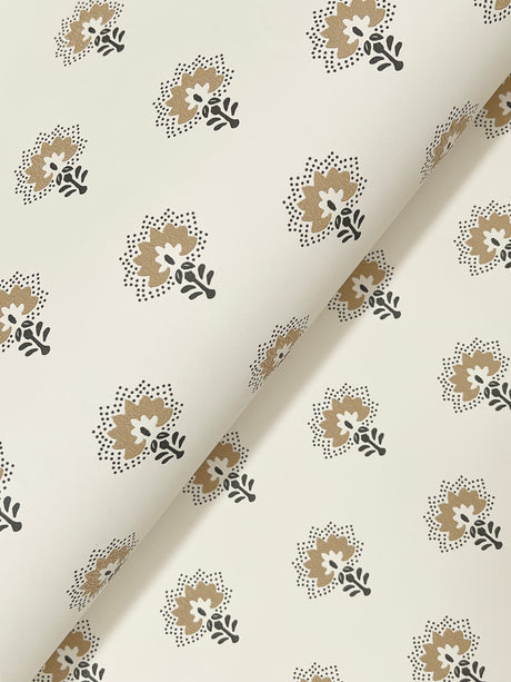 Chesapeake 4199-83754 Hilda Butter Floral Medallion Wallpaper