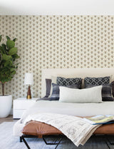 Chesapeake 4199-83754 Hilda Butter Floral Medallion Wallpaper
