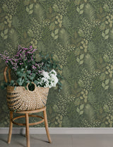 A-Street Prints 4201-20103 Ängslycka Dark Green Forest Botan