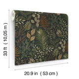 A-Street Prints 4201-20104 Ängslycka Black Forest Botanicals