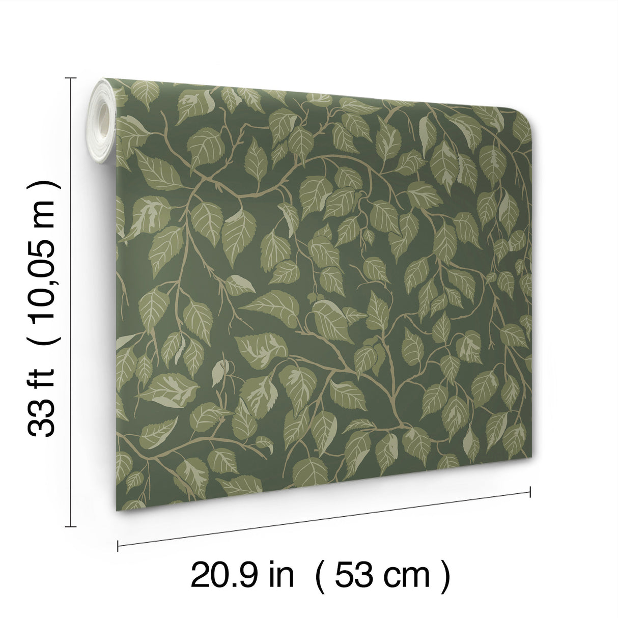 A-Street Prints 4201-20108 Hängbjörk Evergreen Vine Wallpape