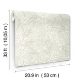 A-Street Prints 4201-20110 Paradis Dove Bouquet Toss Wallpap