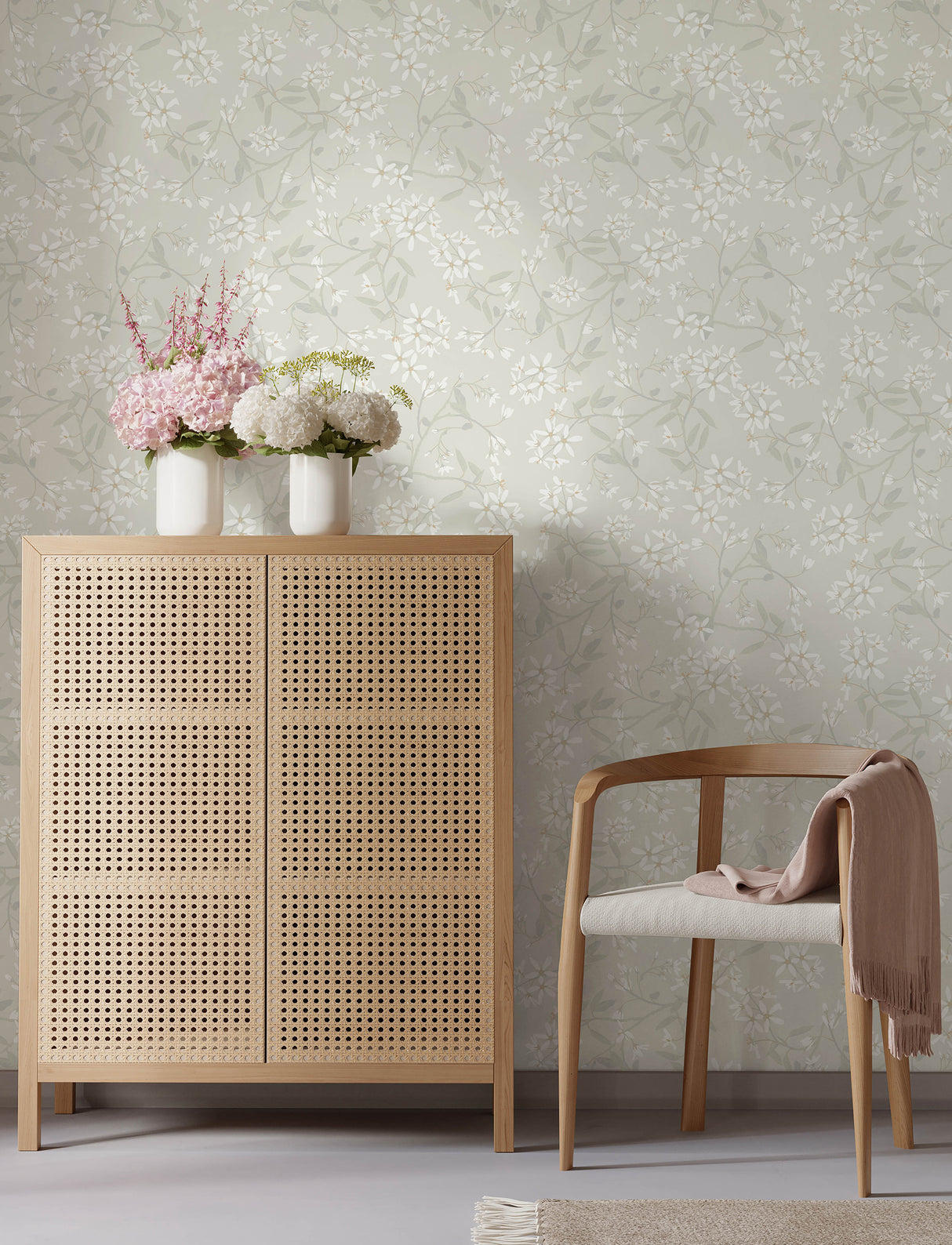 A-Street Prints 4201-20110 Paradis Dove Bouquet Toss Wallpap