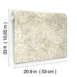 A-Street Prints 4201-20112 Paradis Beige Bouquet Toss Wallpa