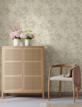 A-Street Prints 4201-20112 Paradis Beige Bouquet Toss Wallpa