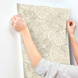 A-Street Prints 4201-20112 Paradis Beige Bouquet Toss Wallpa