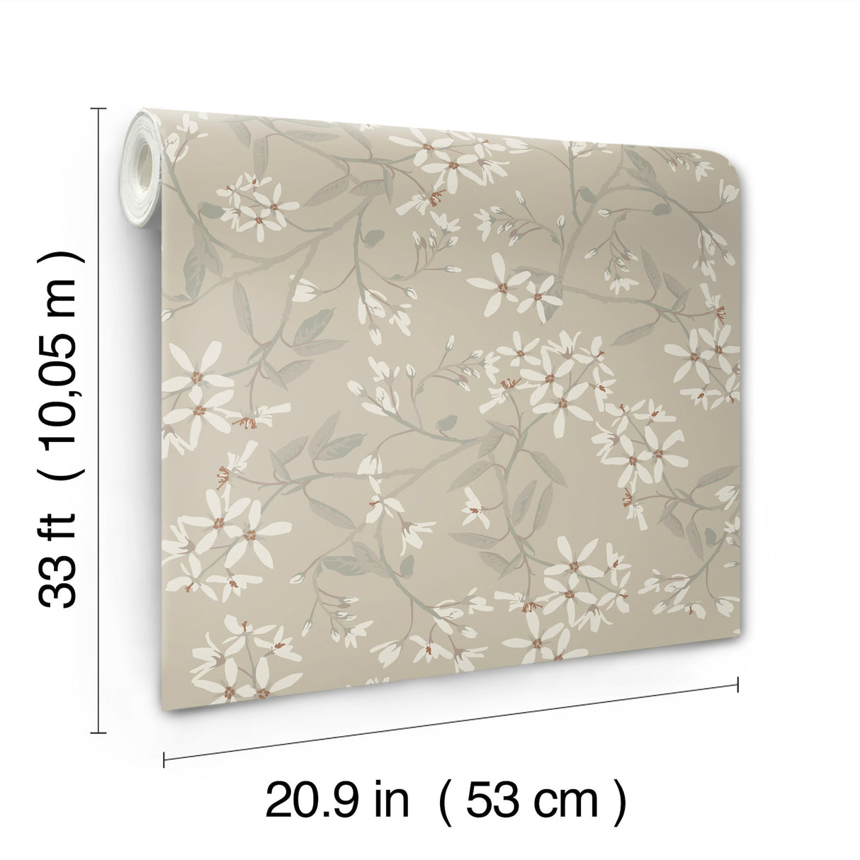 A-Street Prints 4201-20113 Paradis Grey Bouquet Toss Wallpap
