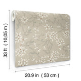 A-Street Prints 4201-20113 Paradis Grey Bouquet Toss Wallpap