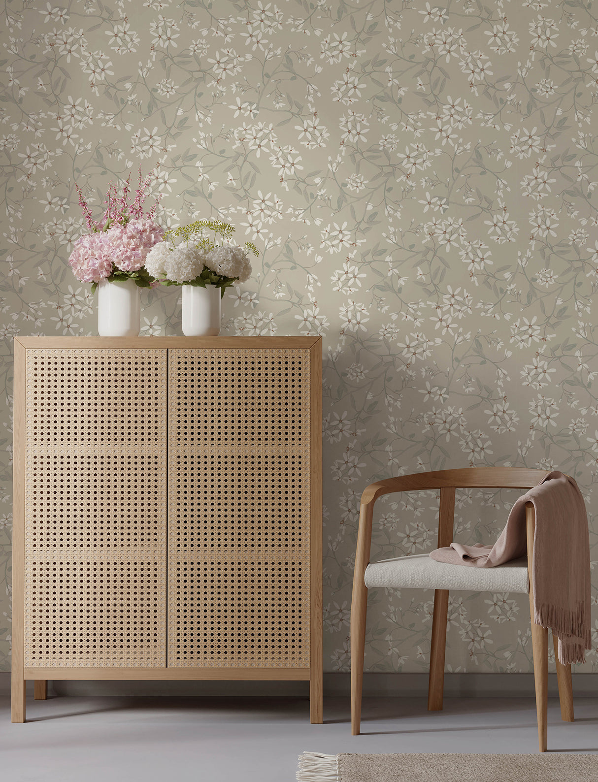 A-Street Prints 4201-20113 Paradis Grey Bouquet Toss Wallpap