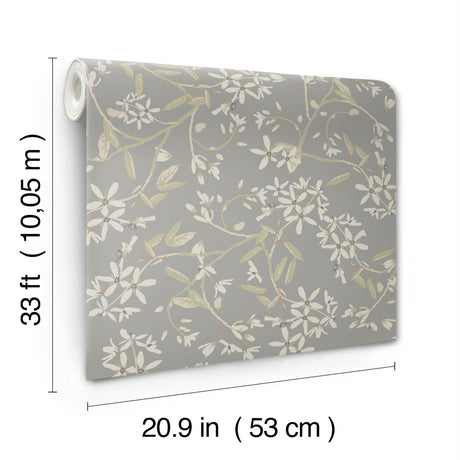 A-Street Prints 4201-20114 Paradis Slate Bouquet Toss Wallpa