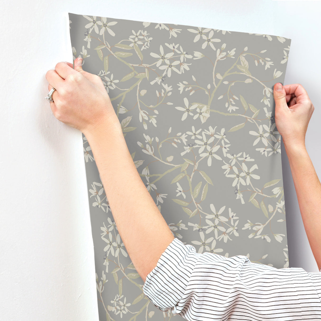 A-Street Prints 4201-20114 Paradis Slate Bouquet Toss Wallpa