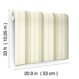 A-Street Prints 4201-20117 Herrgård Green Stripe Wallpaper