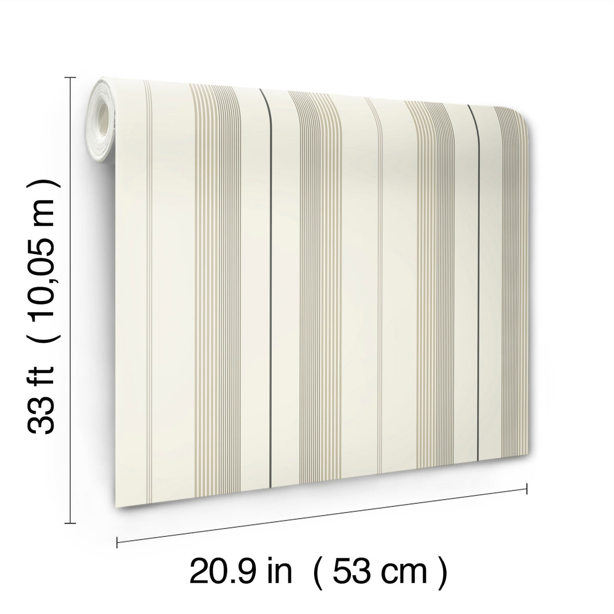 A-Street Prints 4201-20118 Herrgård Neutral Stripe Wallpaper