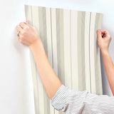 A-Street Prints 4201-20118 Herrgård Neutral Stripe Wallpaper