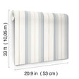 A-Street Prints 4201-20119 Herrgård Light Blue Stripe Wallpa