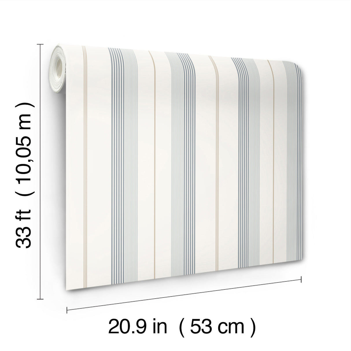 A-Street Prints 4201-20119 Herrgård Light Blue Stripe Wallpa
