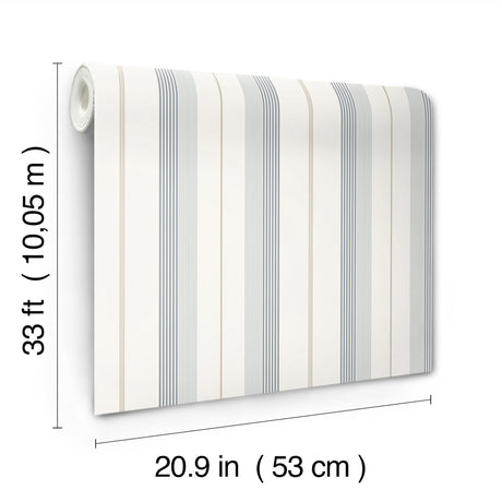 A-Street Prints 4201-20119 Herrgård Light Blue Stripe Wallpa