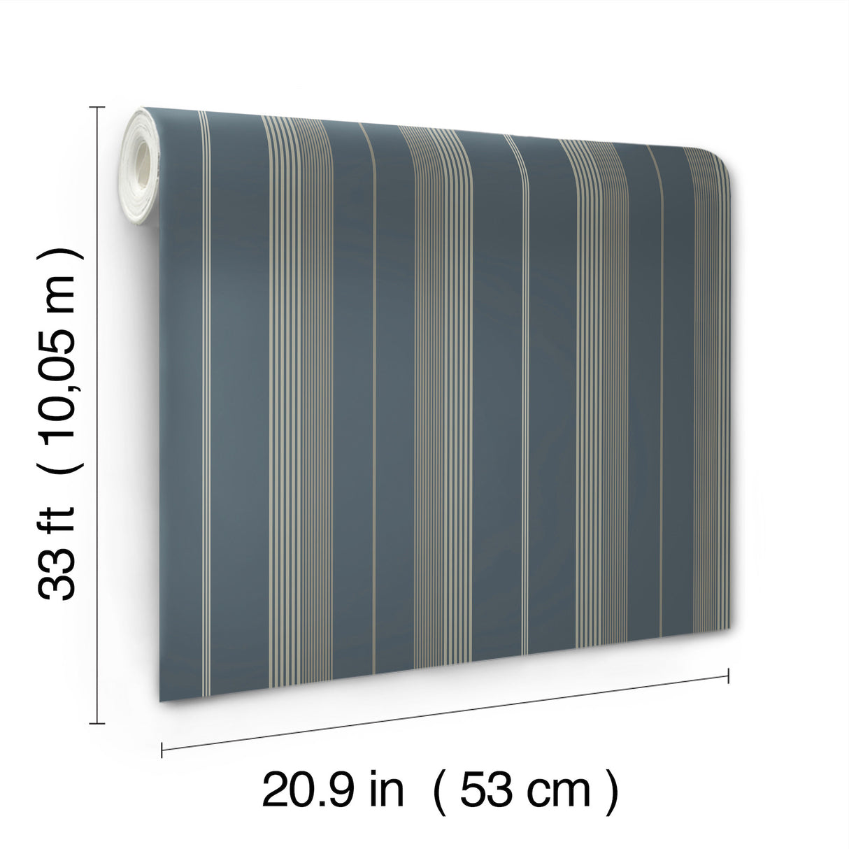 A-Street Prints 4201-20120 Herrgård Navy Stripe Wallpaper