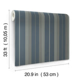 A-Street Prints 4201-20120 Herrgård Navy Stripe Wallpaper