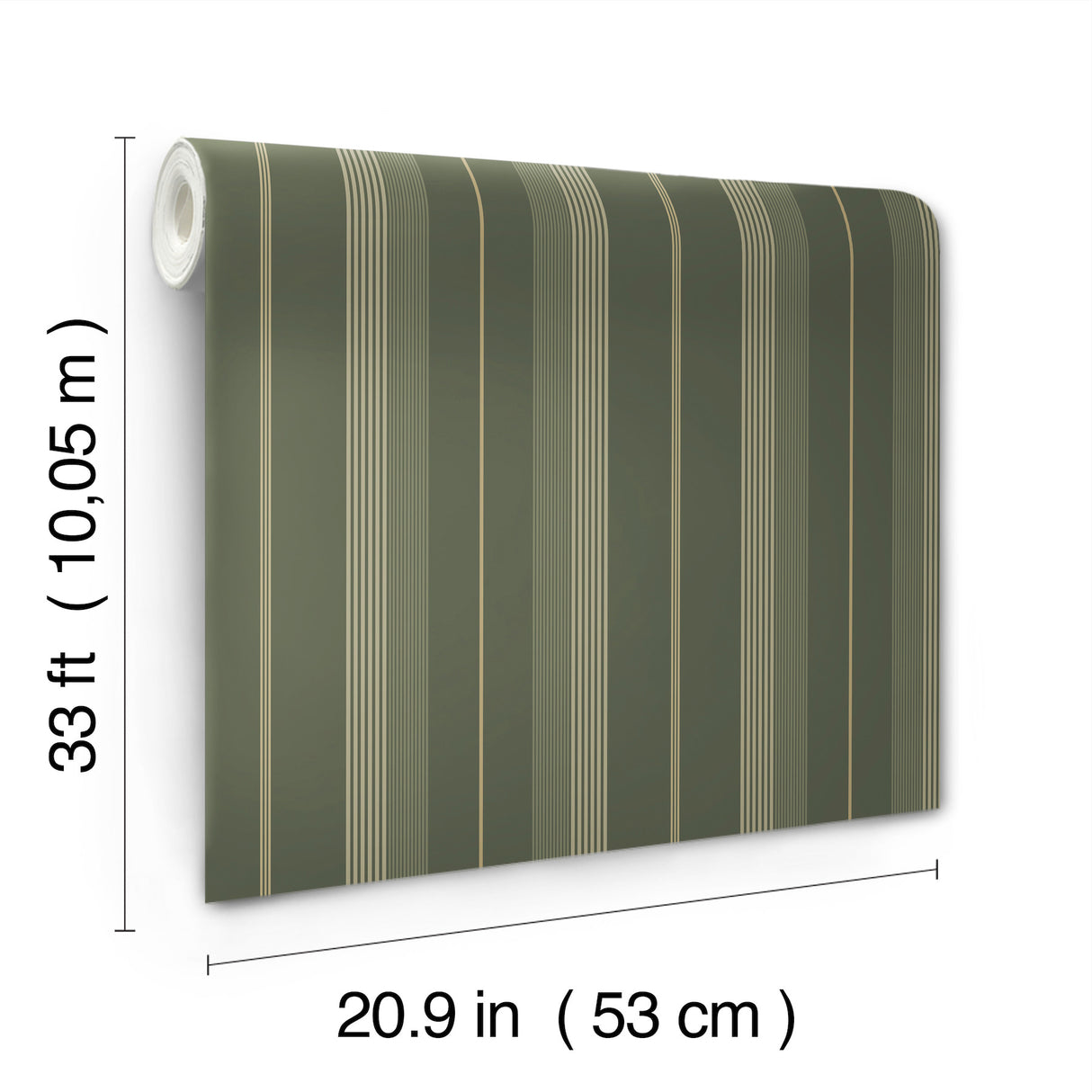 A-Street Prints 4201-20121 Herrgård Evergreen Stripe Wallpap