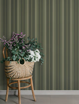 A-Street Prints 4201-20121 Herrgård Evergreen Stripe Wallpap