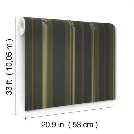 A-Street Prints 4201-20122 Herrgård Black Stripe Wallpaper