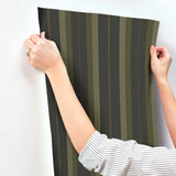 A-Street Prints 4201-20122 Herrgård Black Stripe Wallpaper