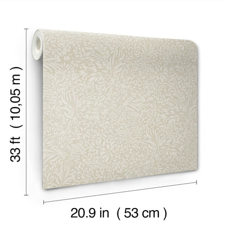 A-Street Prints 4201-20127 Kristina Taupe Botanical Wallpape