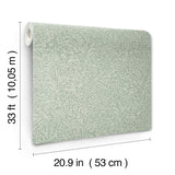 A-Street Prints 4201-20128 Kristina Teal Botanical Wallpaper