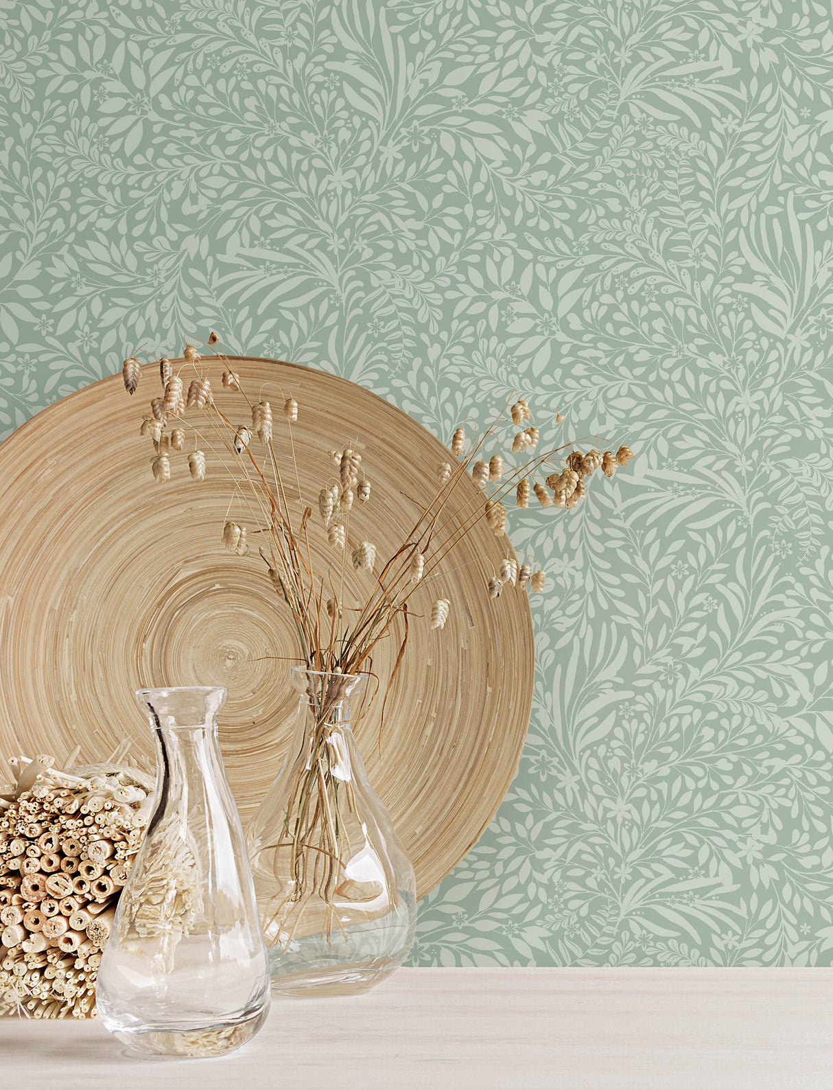 A-Street Prints 4201-20128 Kristina Teal Botanical Wallpaper