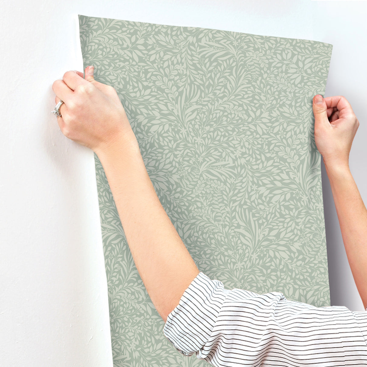 A-Street Prints 4201-20128 Kristina Teal Botanical Wallpaper