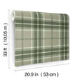 A-Street Prints 4201-20131 Emma Evergreen Plaid Wallpaper