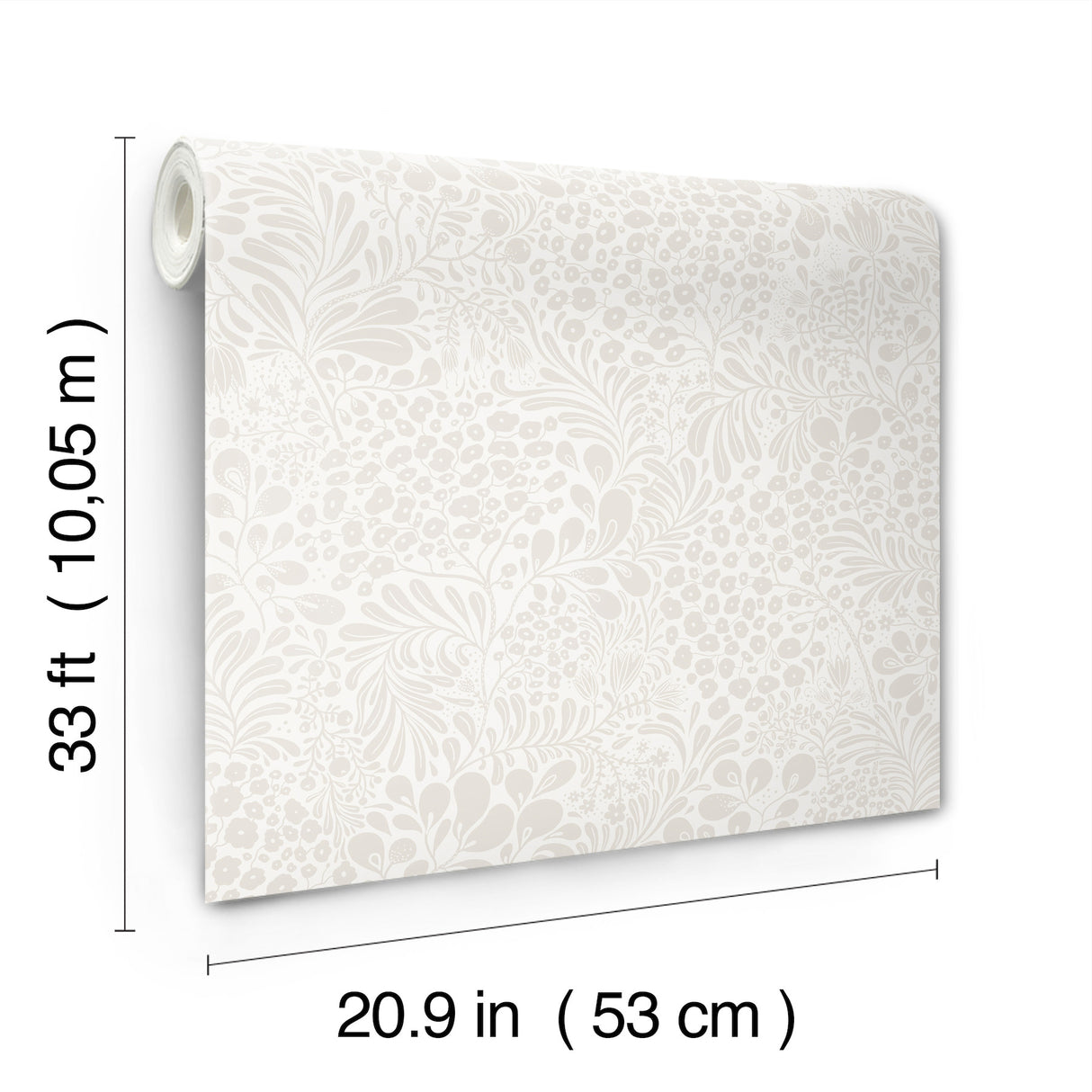 A-Street Prints 4201-48001 Siv Dove Botanical Wallpaper