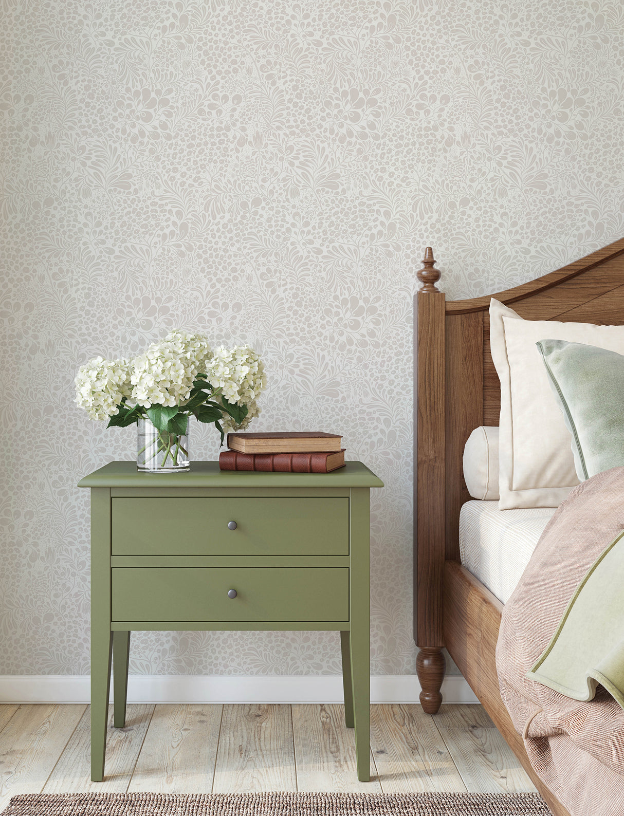 A-Street Prints 4201-48001 Siv Dove Botanical Wallpaper