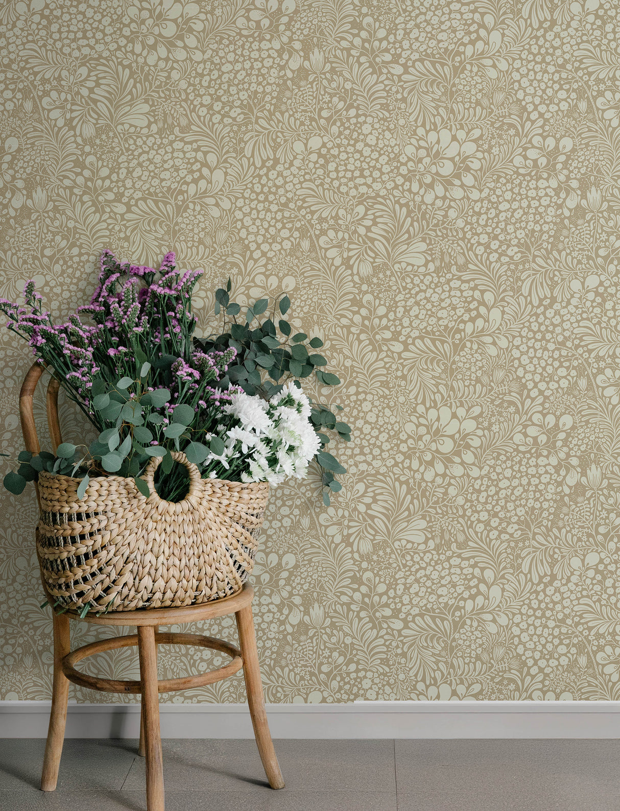 A-Street Prints 4201-48002 Siv Chestnut Botanical Wallpaper