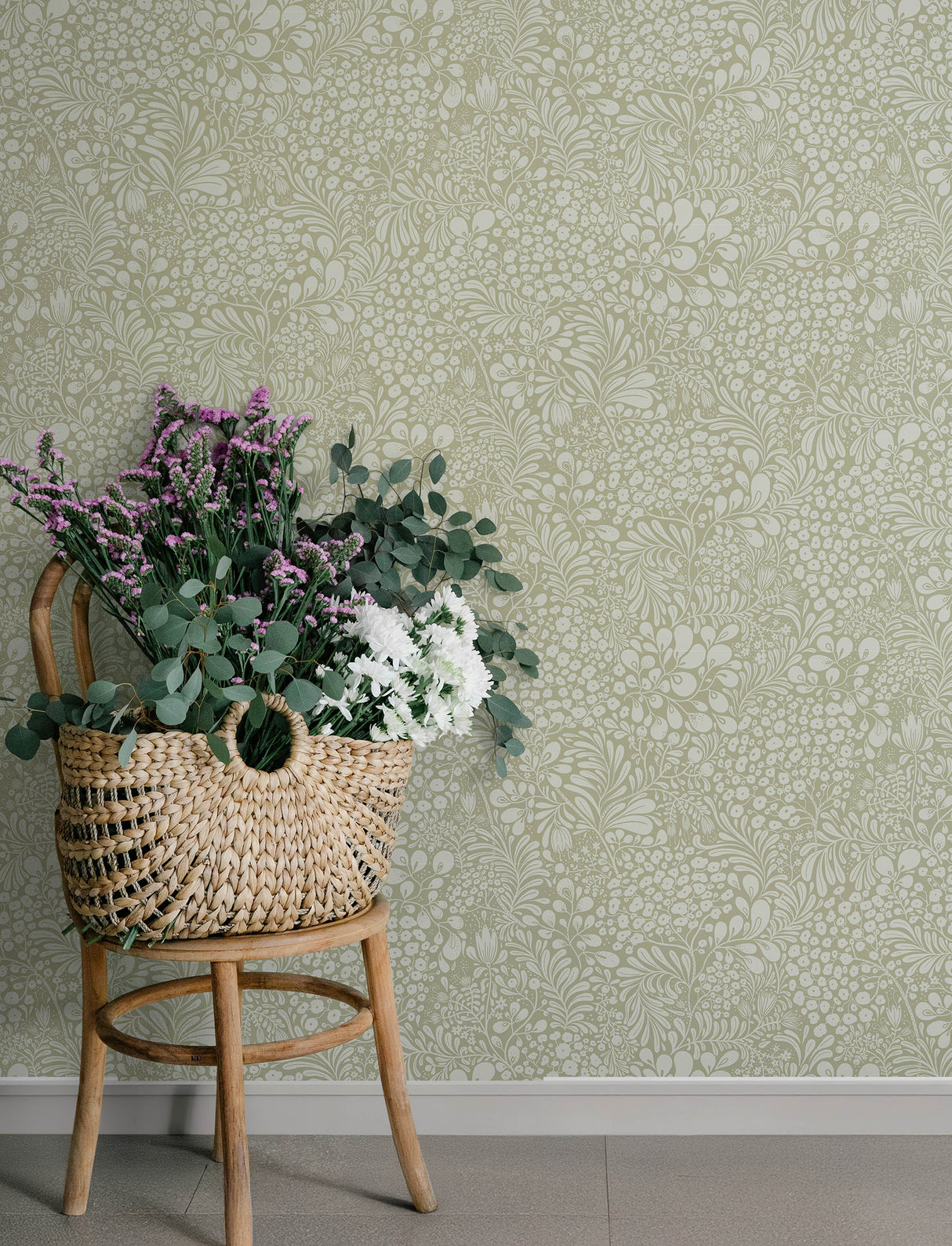 A-Street Prints 4201-48003 Siv Sage Botanical Wallpaper