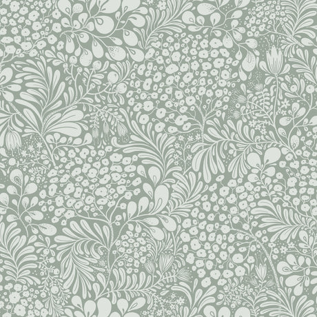 A-Street Prints 4201-48004 Siv Slate Botanical Wallpaper