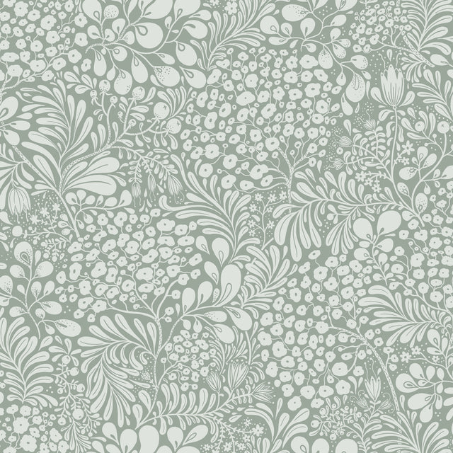 A-Street Prints 4201-48004 Siv Slate Botanical Wallpaper