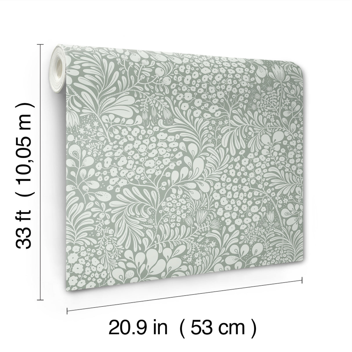 A-Street Prints 4201-48004 Siv Slate Botanical Wallpaper