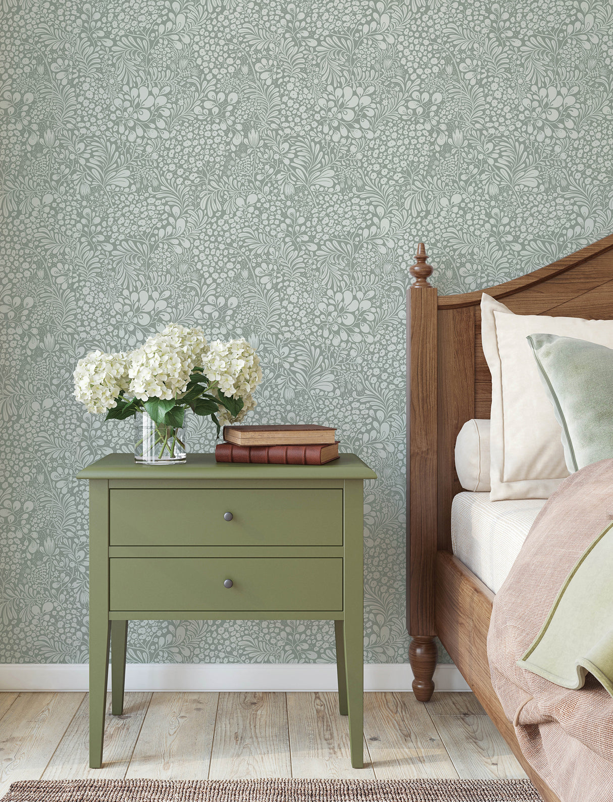 A-Street Prints 4201-48004 Siv Slate Botanical Wallpaper