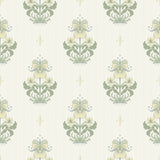 A-Street Prints 4201-48005 Gullvie White Pansies Wallpaper