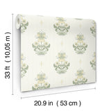 A-Street Prints 4201-48005 Gullvie White Pansies Wallpaper
