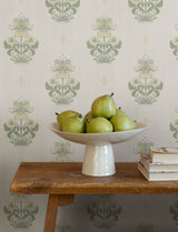 A-Street Prints 4201-48005 Gullvie White Pansies Wallpaper