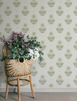 A-Street Prints 4201-48005 Gullvie White Pansies Wallpaper